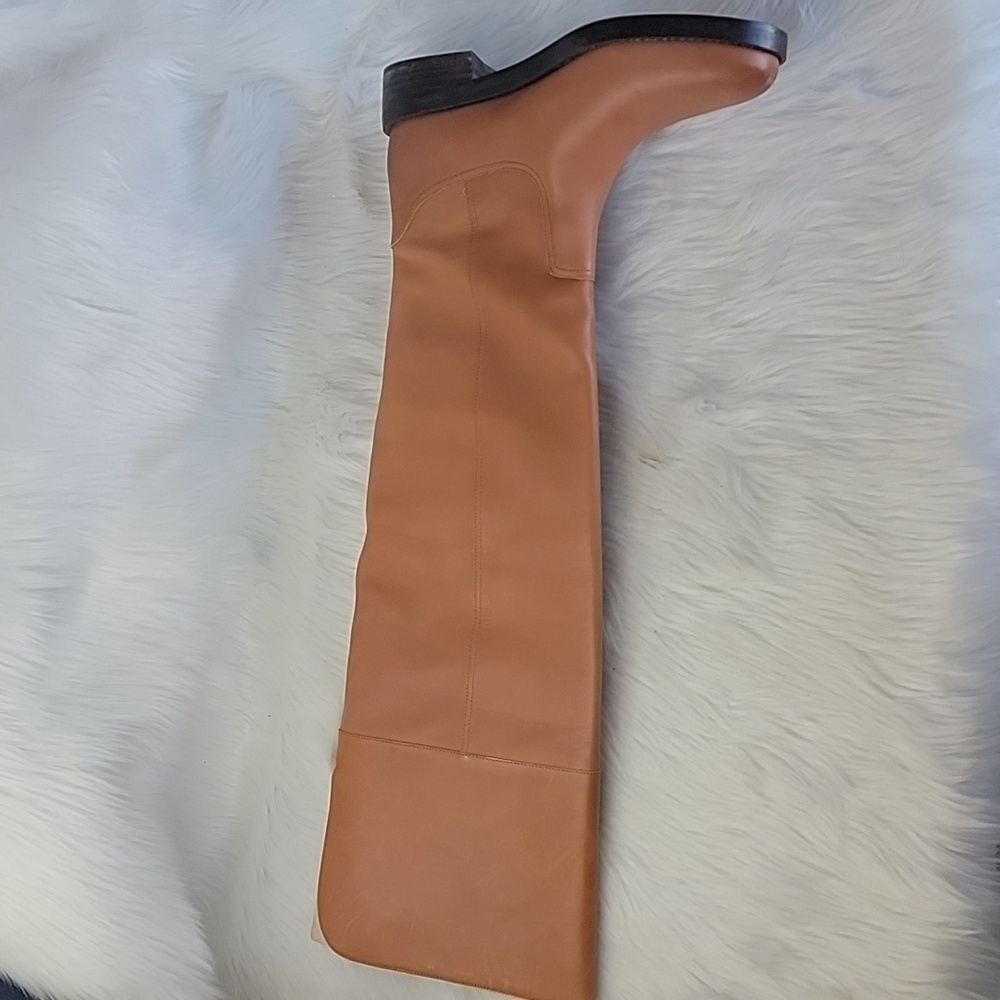 J.CREW‎ Tan Leather Over-The-Knee Fold Over Preppy Western Equestrian Boots 8.5 - Picture 3 of 16
